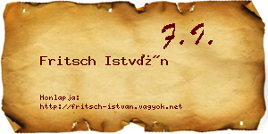 Fritsch István névjegykártya